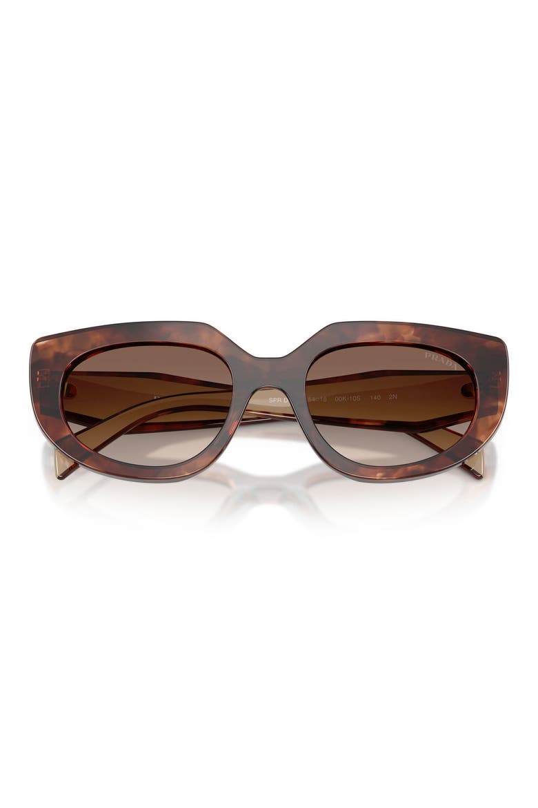 54mm Oval Sunglasses, Alternate, color, CARAMEL TORTOISE / BROWN
