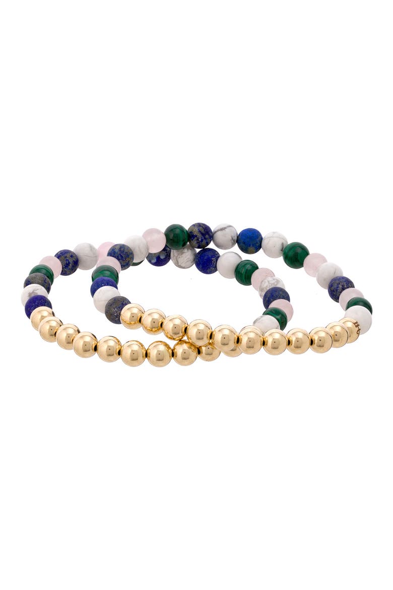 N91 Mental Focus Set of 2 Healer's Bracelets, Alternate, color, YELLOW GOLD
