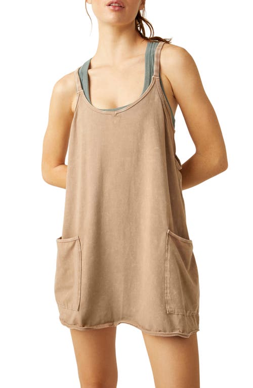 Shop Free People Fp Movement Hot Shot Mini Sport Dress In Mocha Latte