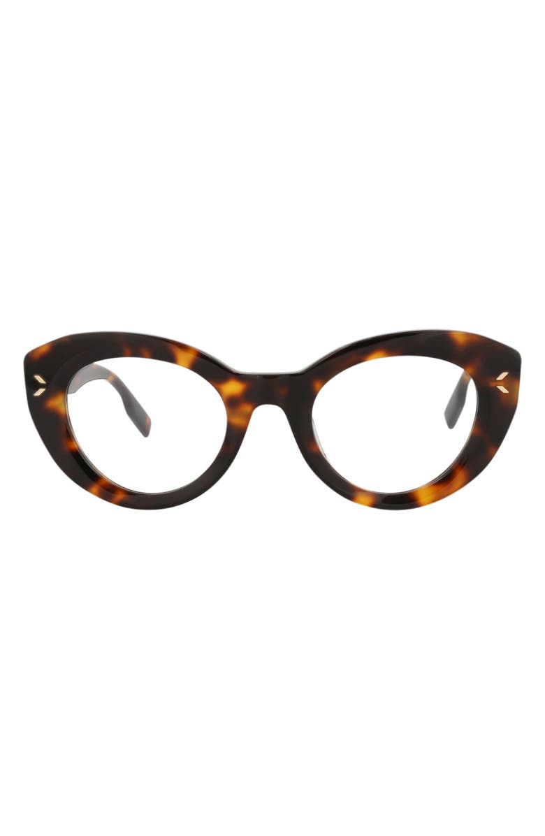 McQueen 48mm Cat Eye Optical Glasses, Main, color,