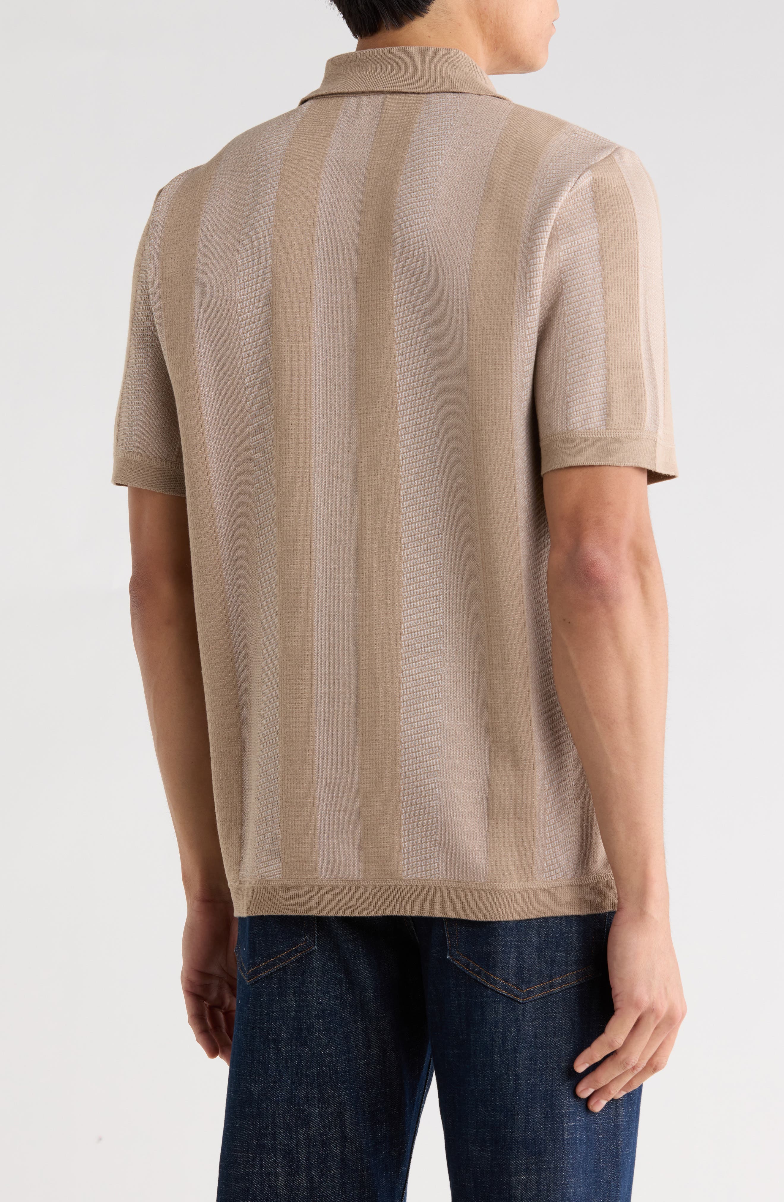 Wotison Short Sleeve Knit Button-Up Shirt - image 2