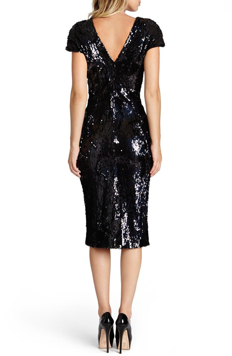 Dress the Population Elizabeth Sequin Midi Dress, Alternate, color, 