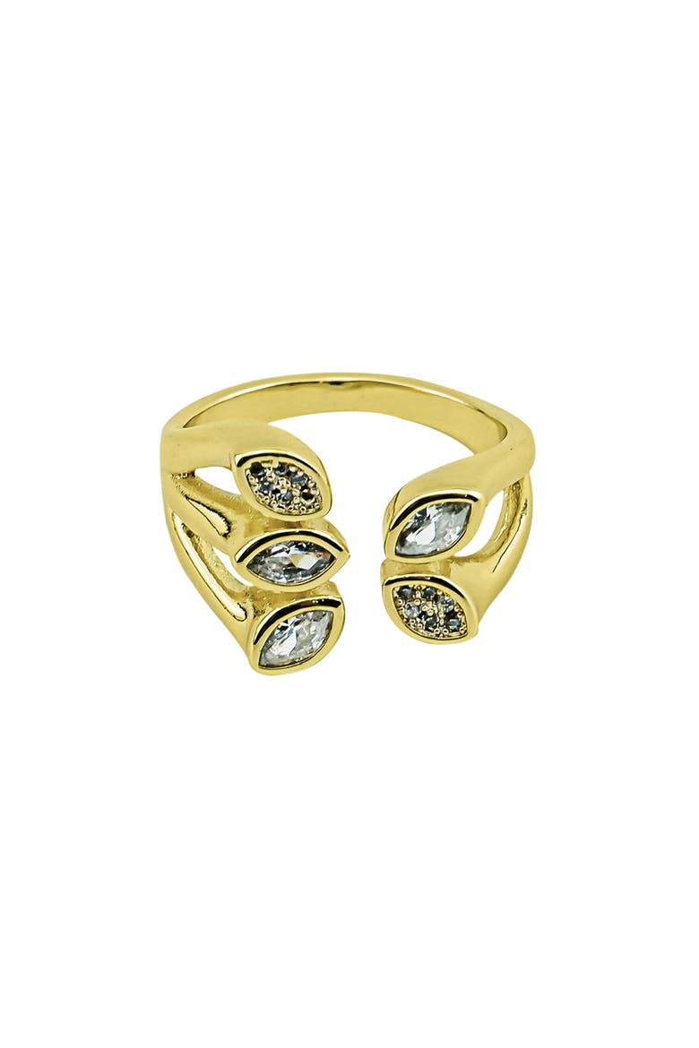Marquise Crystal Open Band Ring, Main, color, GOLD