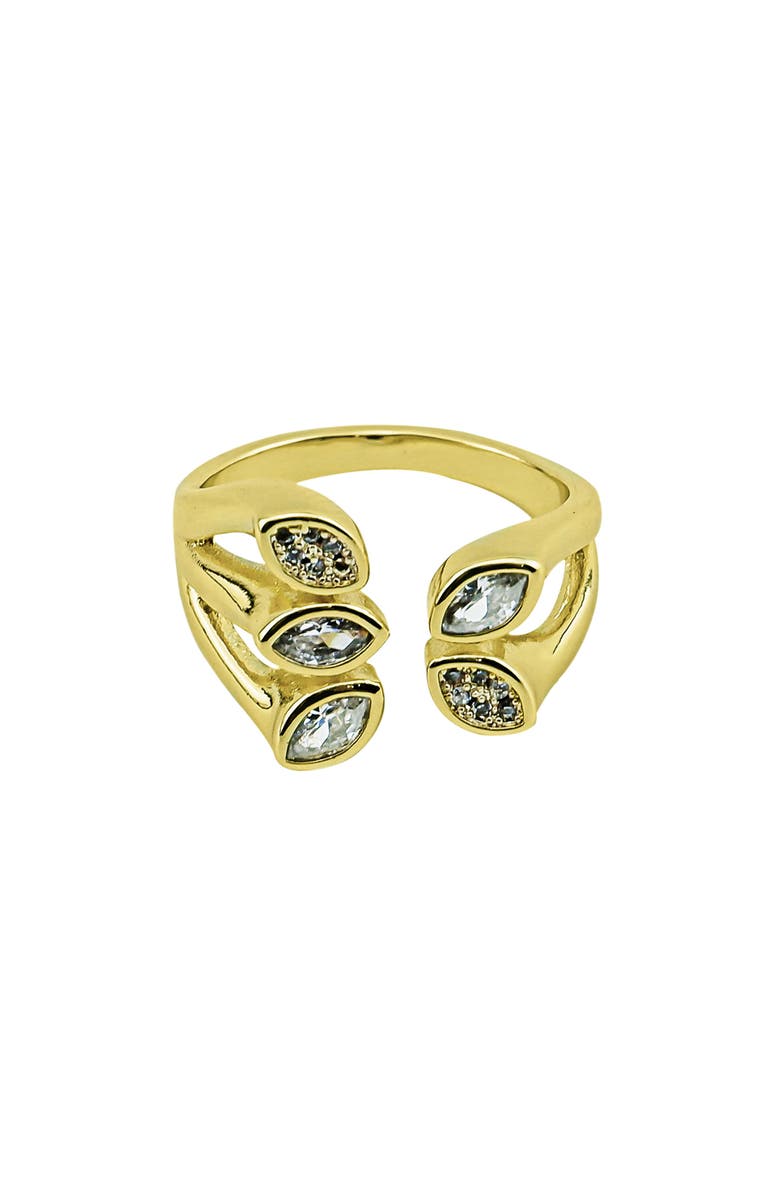 Panacea Marquise Crystal Open Band Ring, Main, color, Gold