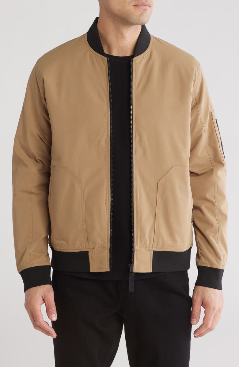 CARBON + CRAFT Padded Bomber Jacket, Main, color, Khaki