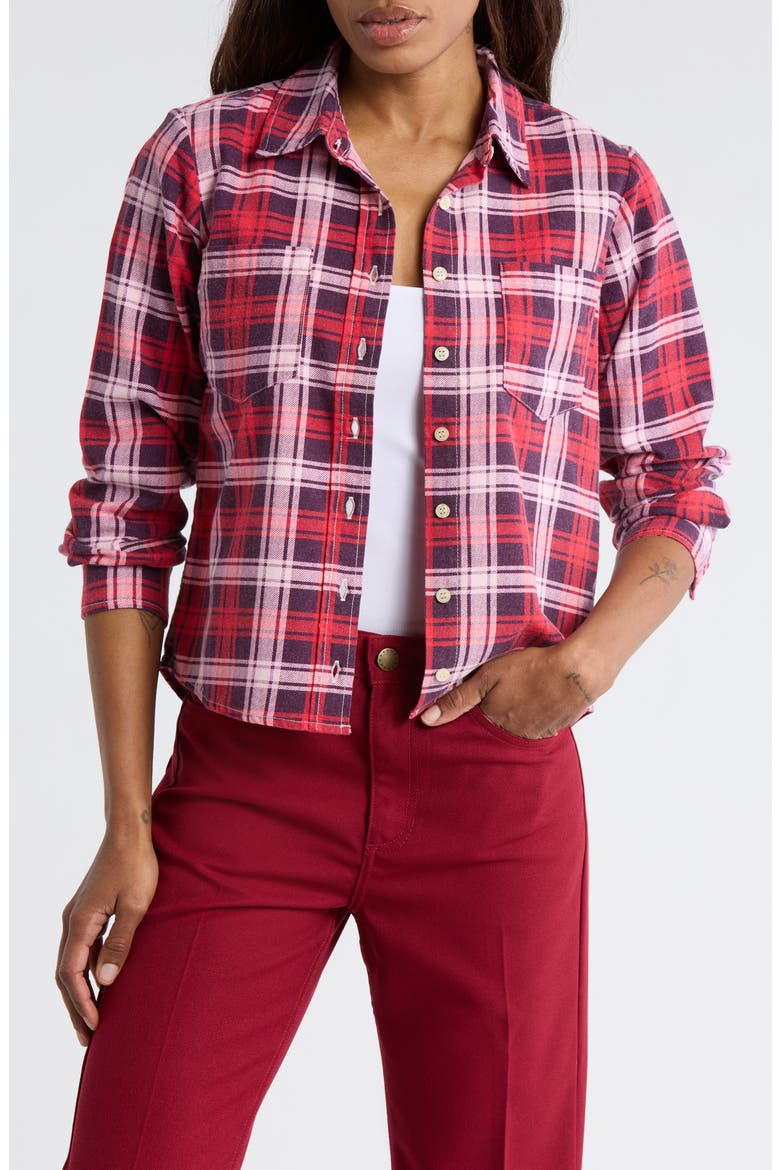 The Scouting Plaid Button-Up Shirt, Main, color, FUCHSIA PLAID