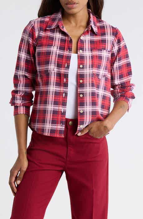 THE GREAT. The Scouting Plaid Button-Up Shirt
