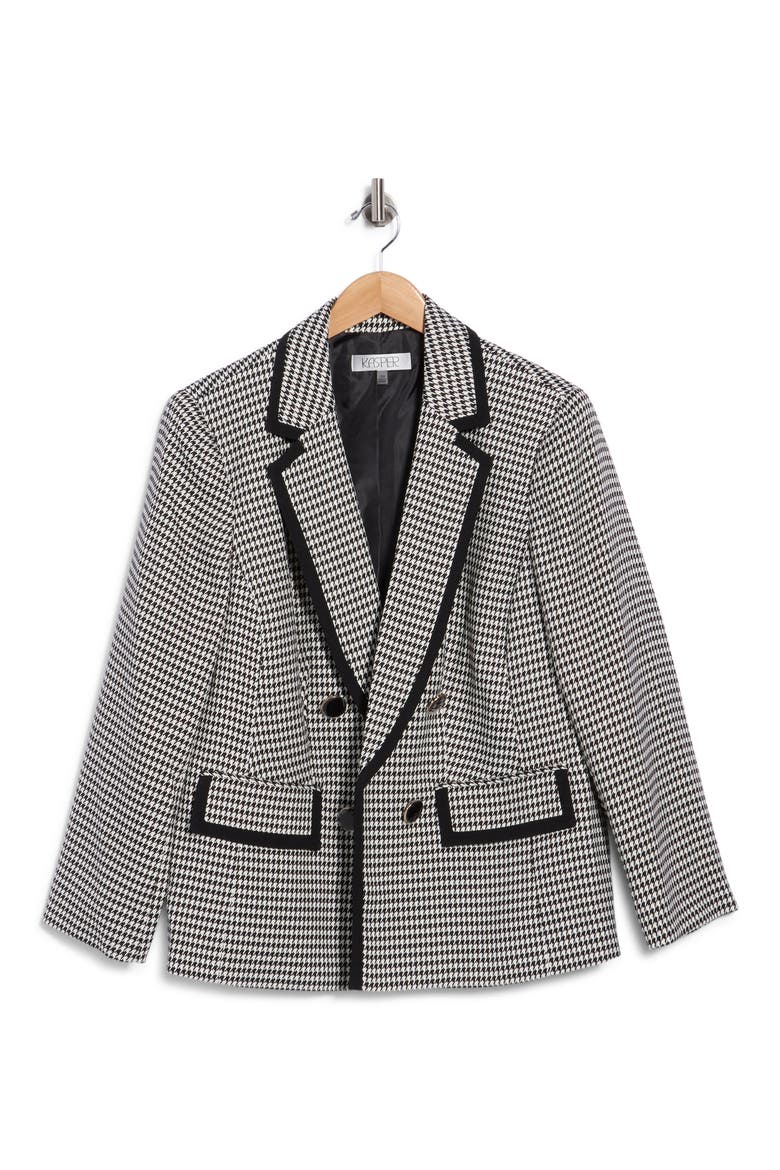 Faux Double Breasted Blazer, Main, color, BLACK/ WHITE