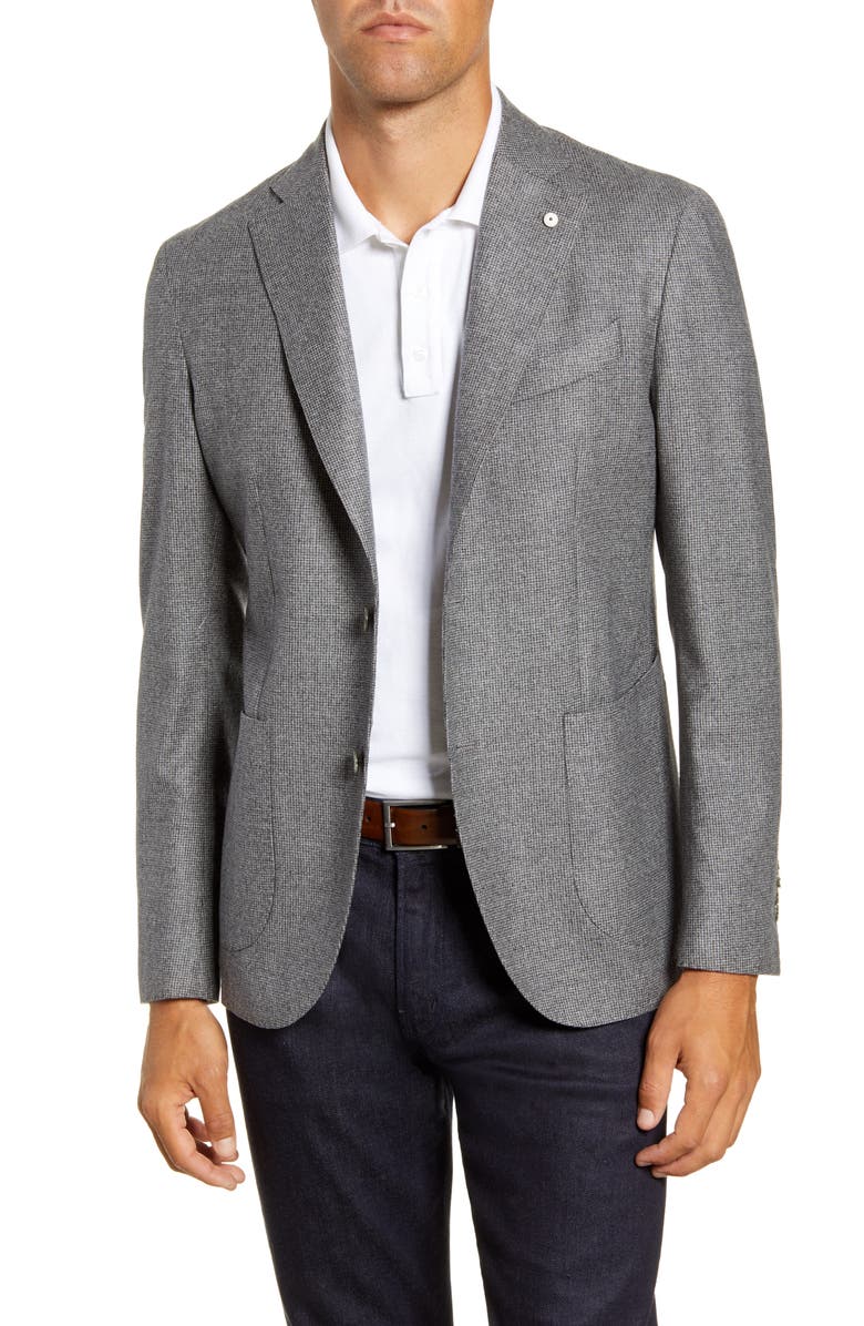 L.B.M. 1911 Trim Fit Houndstooth Wool Sport Coat, Main, color,