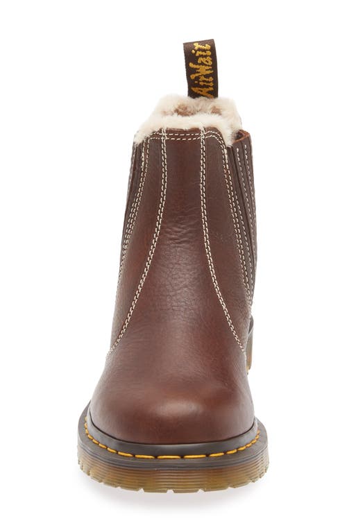 Dr. Martens 2976 Leonore Ii Faux Fur Lined Chelsea Boot In Brown