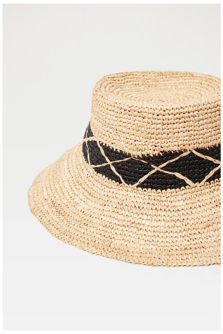 Montauk Raffia Bucket Hat, Alternate, color, NATURAL
