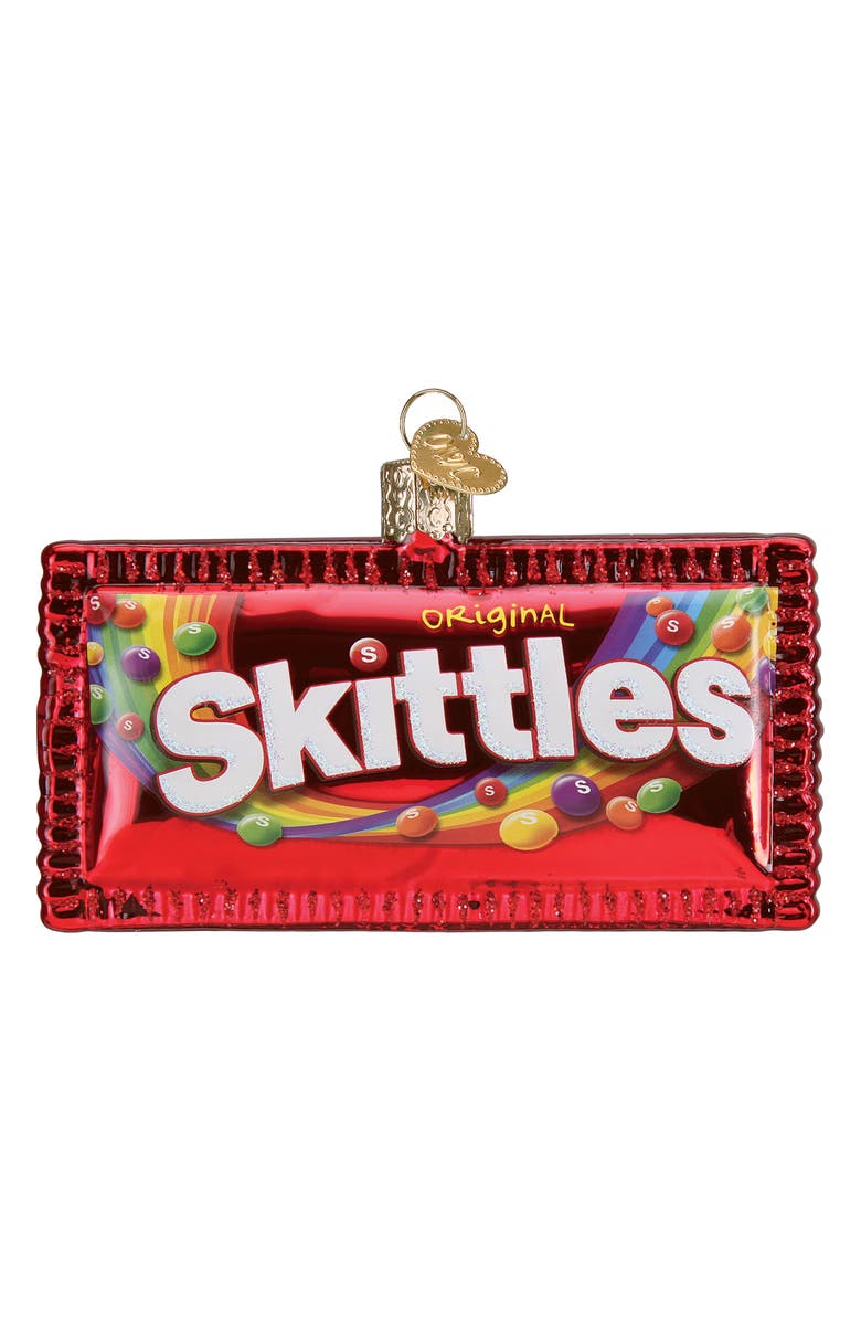 Old World Christmas Skittles Glass Ornament, Main, color, Red/ White/ Multi