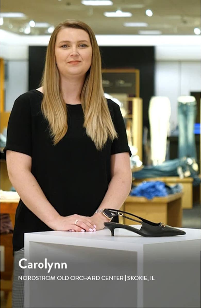 Farrah Kitten Heel Pointed Toe Slingback Pump, sales video thumbnail