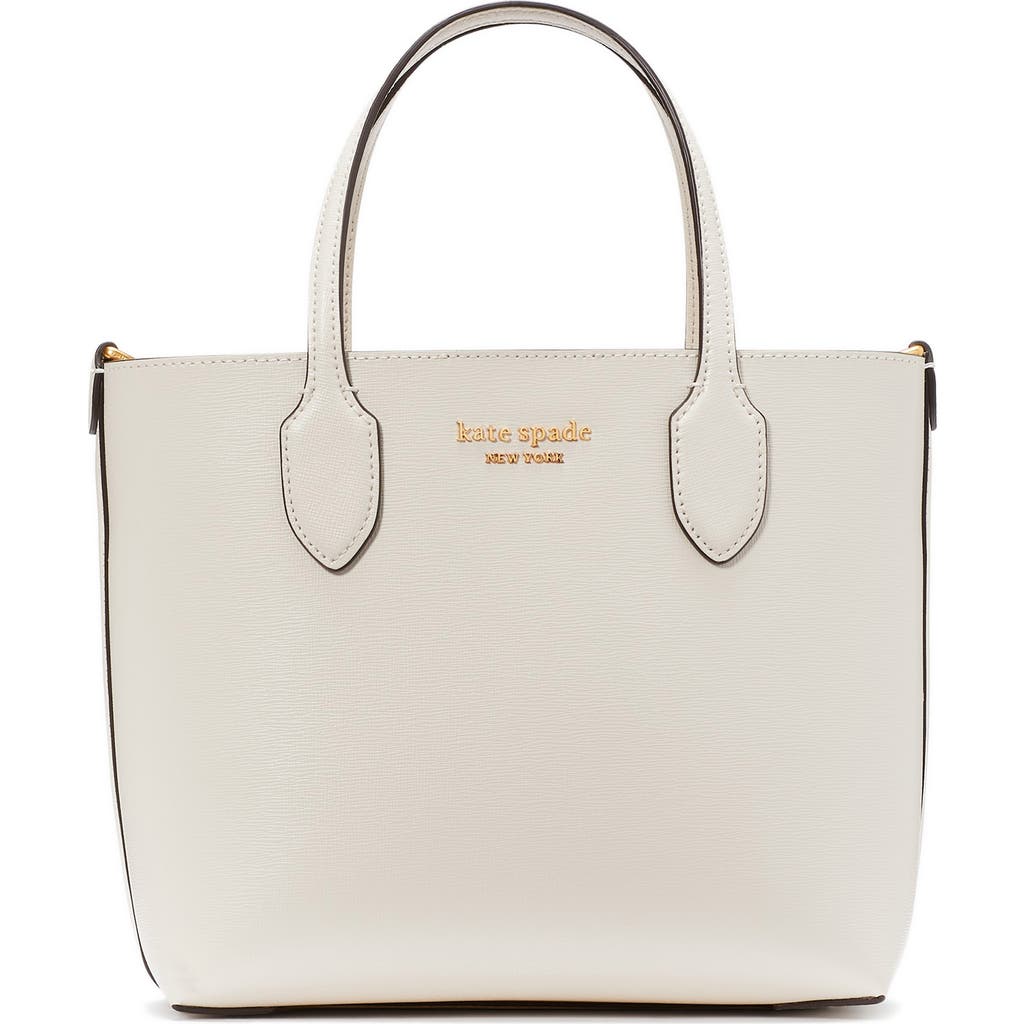 Kate Spade Bleecker Medium Saffiano Leather Crossbody Tote Bag In White