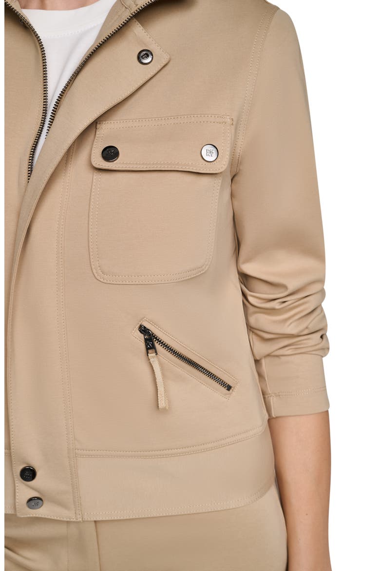 Soho Ponte Tech Jacket, Alternate, color, TRAVERTINE