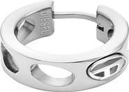 DIESEL® Oval D Logo Single Hoop Earring