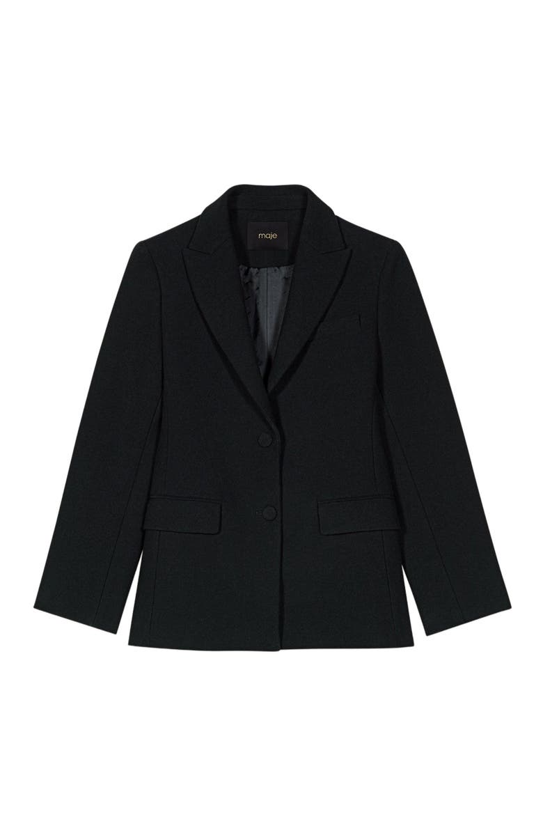 maje Slim-fit suit jacket, Alternate, color, Black