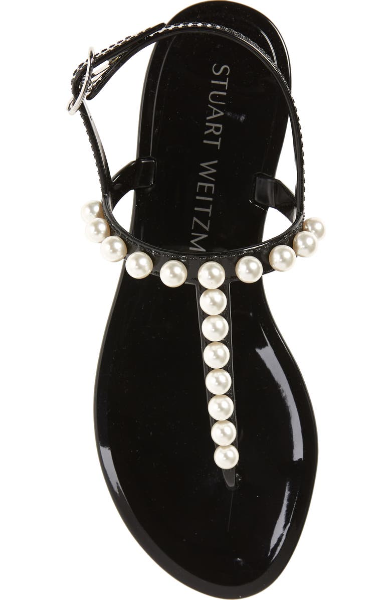 Stuart Weitzman Goldie Jelly Sandal, Alternate, color, Black