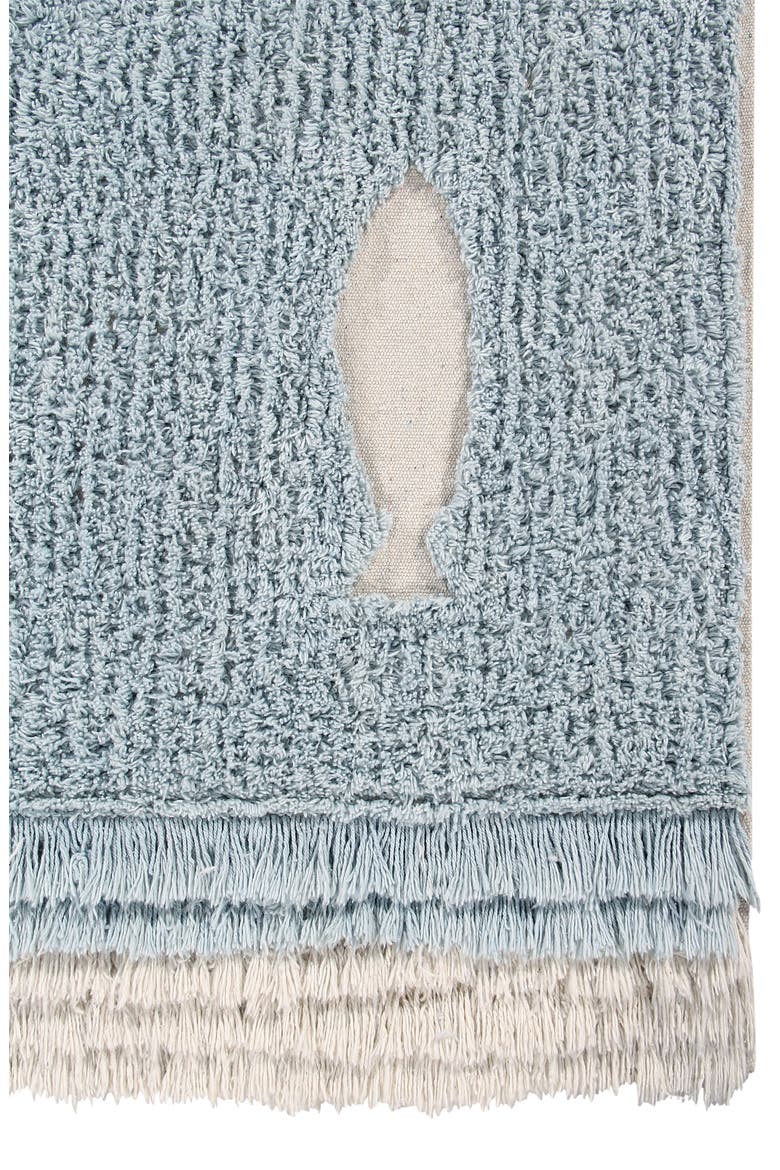 Ocean Shore Washable Recycled Cotton Blend Rug, Alternate, color, BLUE
