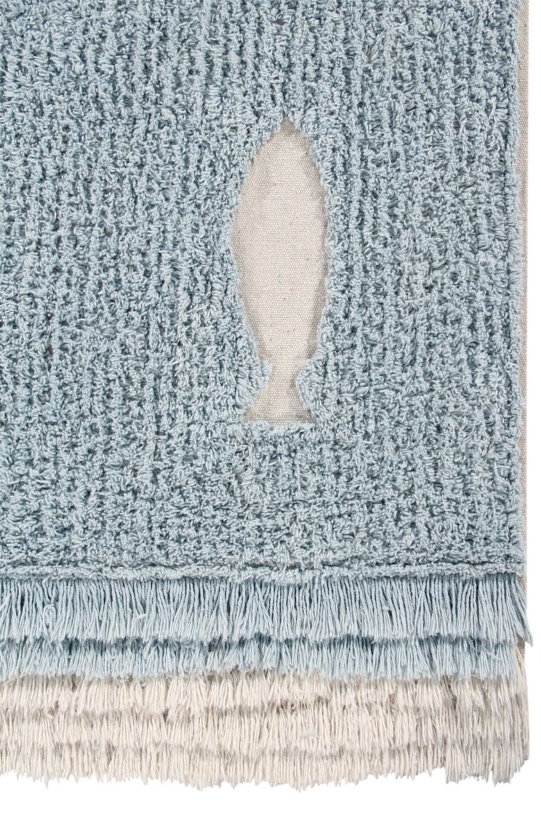 Lorena Canals Ocean Shore Washable Recycled Cotton Blend Rug, Alternate, color, Blue