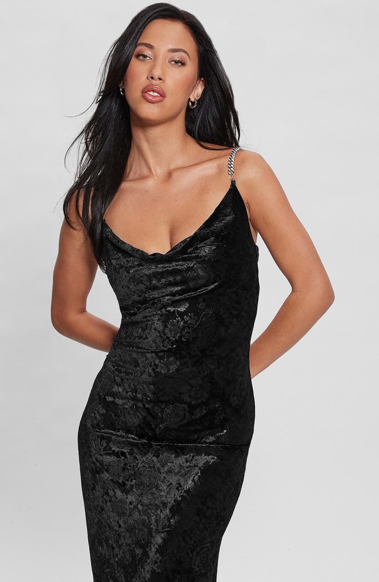 GUESS Aida Chain Strap Maxi Dress, Alternate, color,