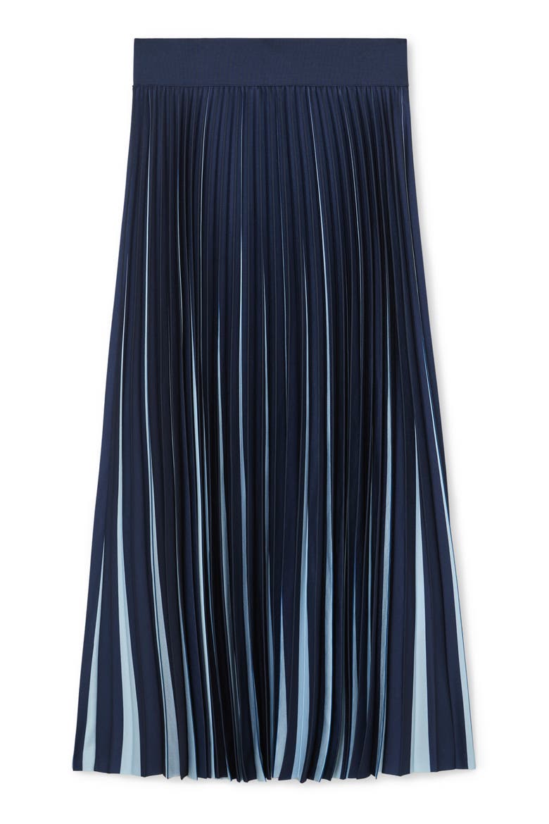 Serena Pleated Skirt, Alternate, color, NAVY/ PALE BLUE