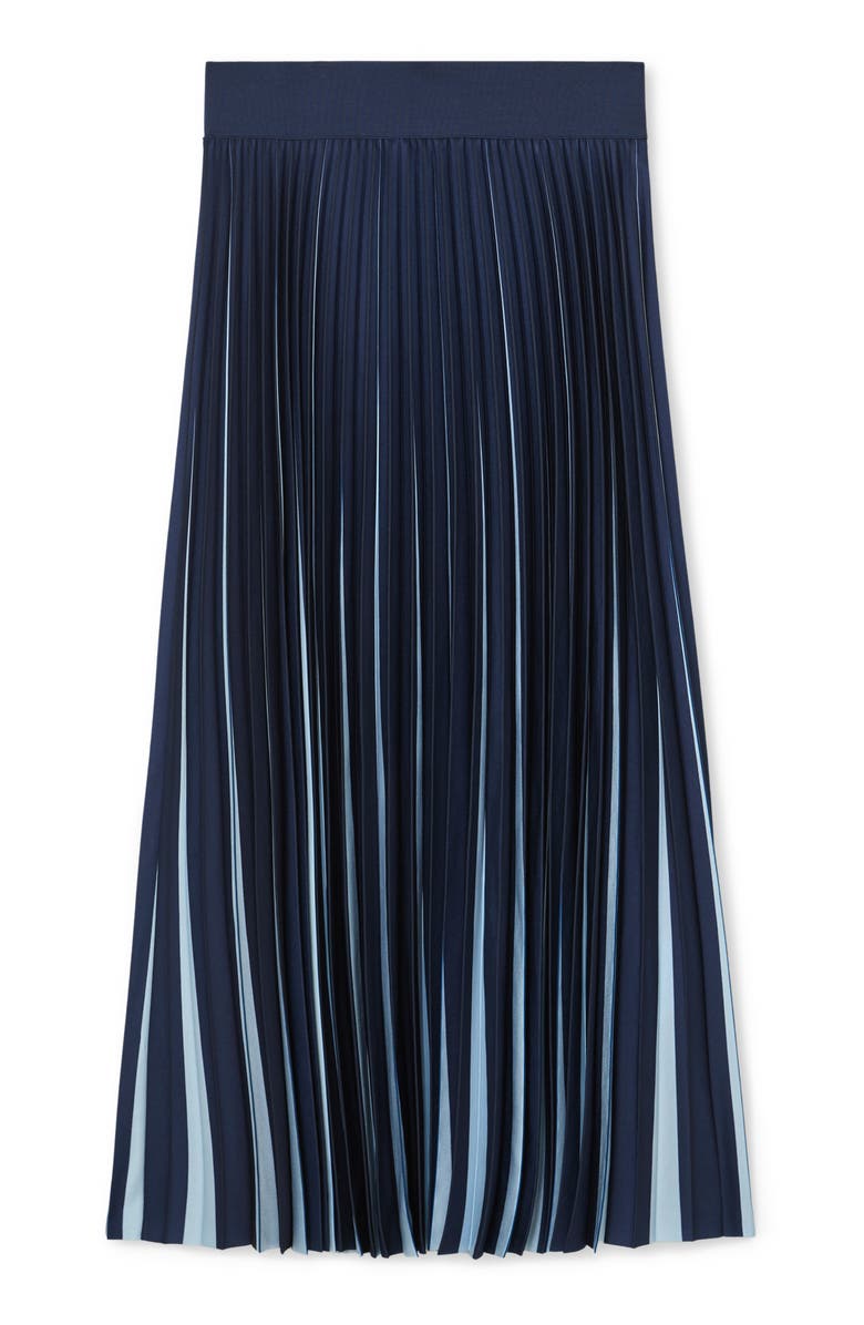 Reiss Serena Pleated Skirt, Alternate, color, Navy/ Pale Blue