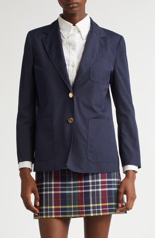 Thom Browne Fit 2 Semiconstructed Sack Jacket In Blue