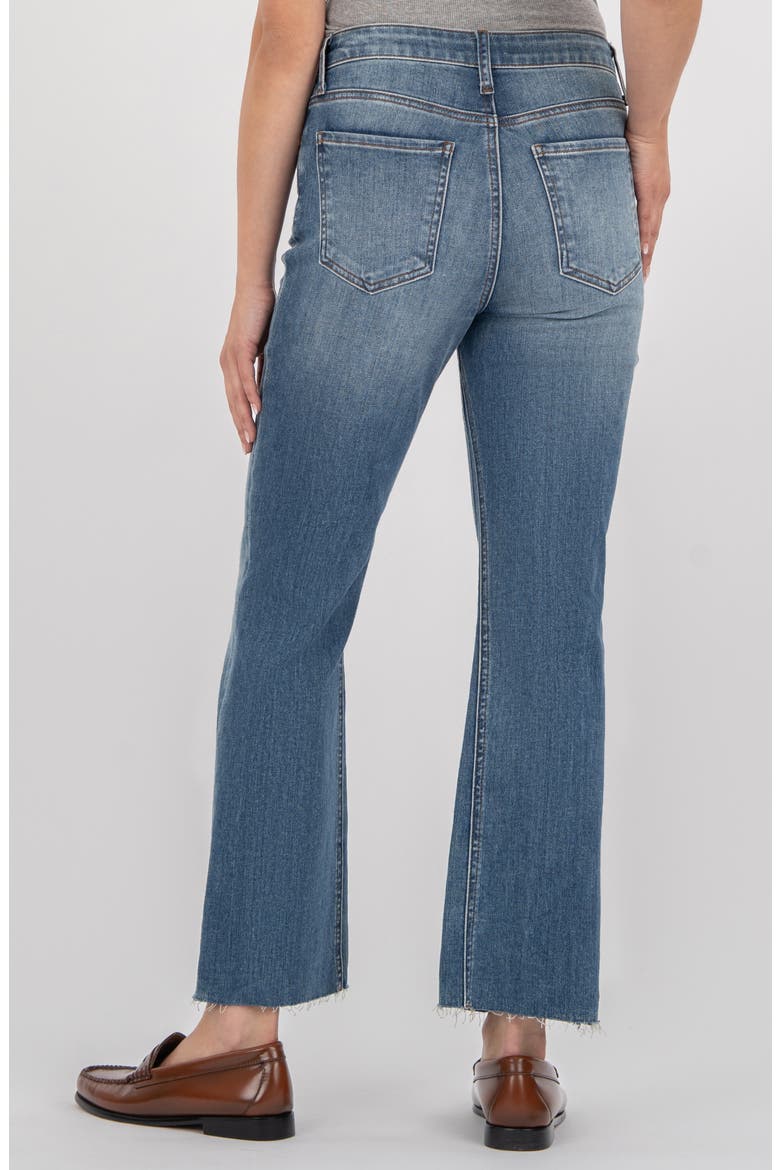 Kelsey High Waist Raw Hem Ankle Flare Jeans, Alternate, color, RIGOR