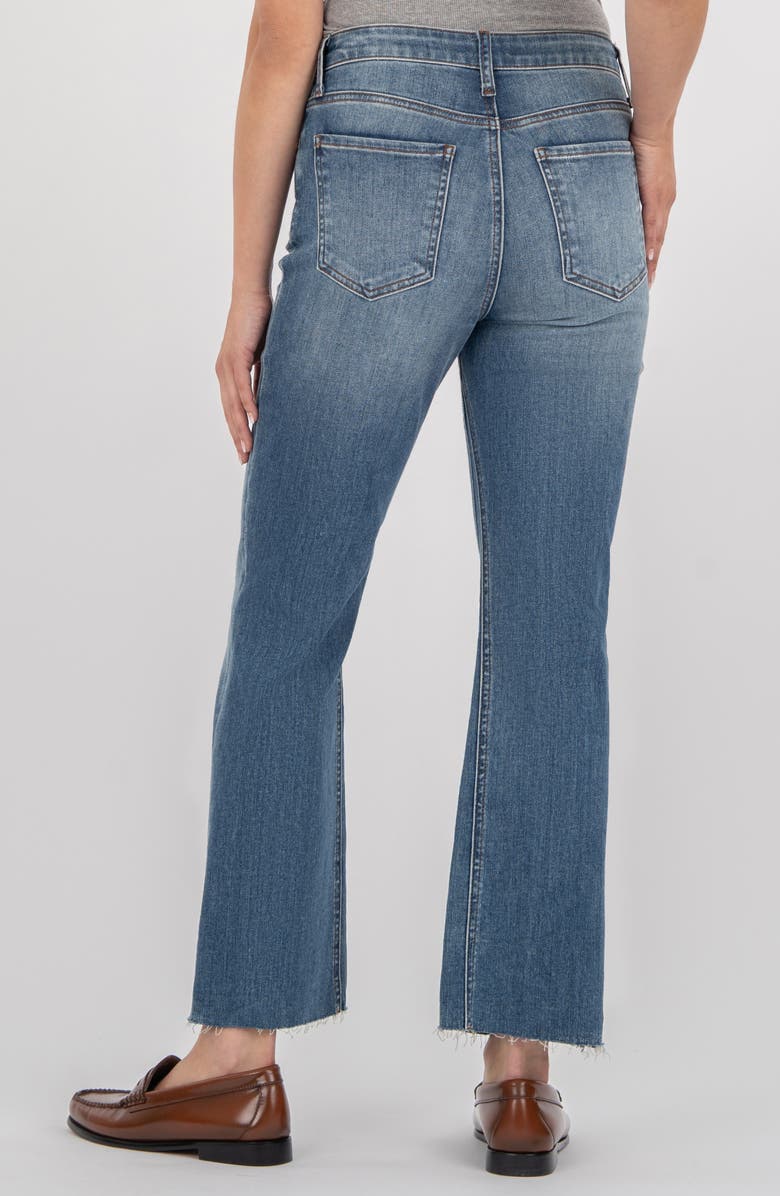 KUT from the Kloth Kelsey High Waist Raw Hem Straight Leg Jeans, Alternate, color, Rigor
