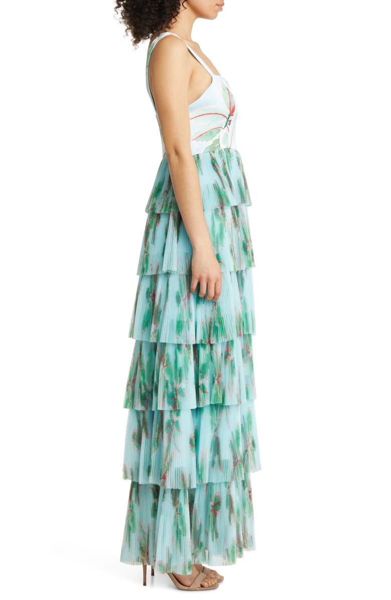 Hutch Mariah Floral Strapless Pleated Maxi Dress, Alternate, color, 