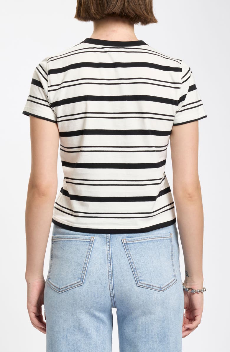 DAZE Zuma Striped Crewneck T-Shirt, Alternate, color, Onyx Stripe