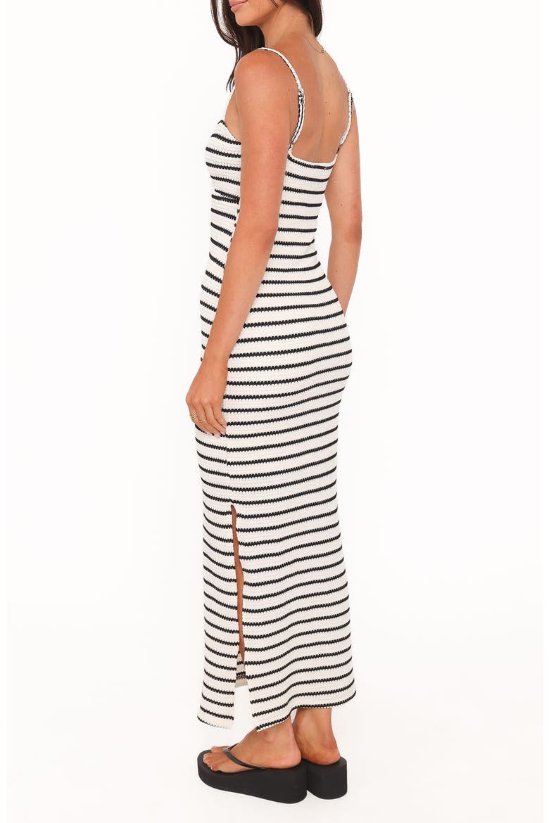 Kristina Stripe Maxi Dress, Alternate, color, BLACK/ WHITE STRIPE