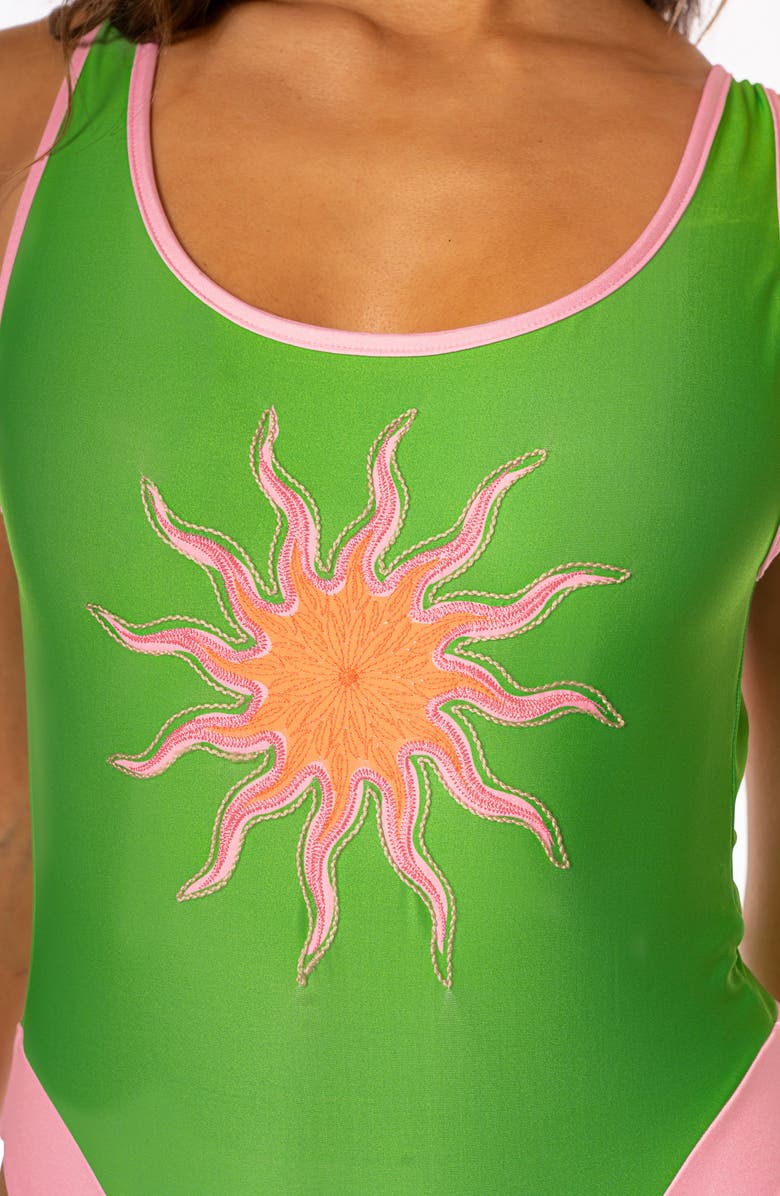 Maaji Sundream Seafoam Reverisble One-Piece Swimsuit, Alternate, color, Open Green