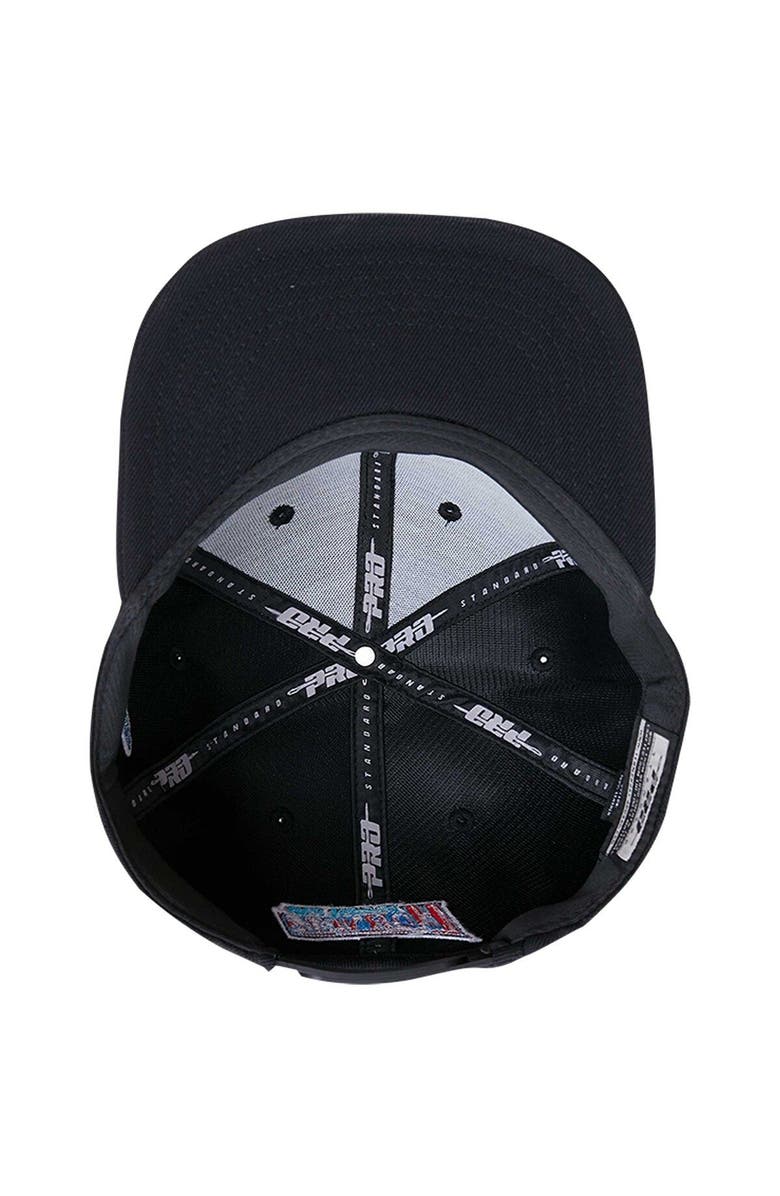 PRO STANDARD Men's Pro Standard Black Delaware State Hornets Arch Over Logo Evergreen Snapback Hat, Alternate, color,