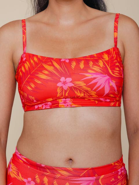 Bandeau With Piping Bikini Top