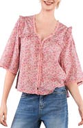 Billy T Happy Allie Floral Cotton Blend Button-Up Shirt
