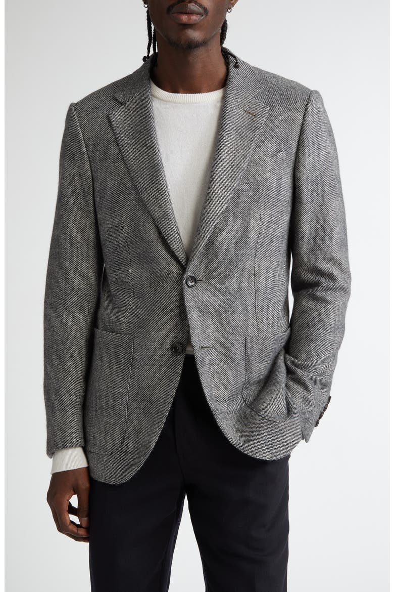 Textured Cashmere, Silk & Linen Sport Coat, Main, color, GREY