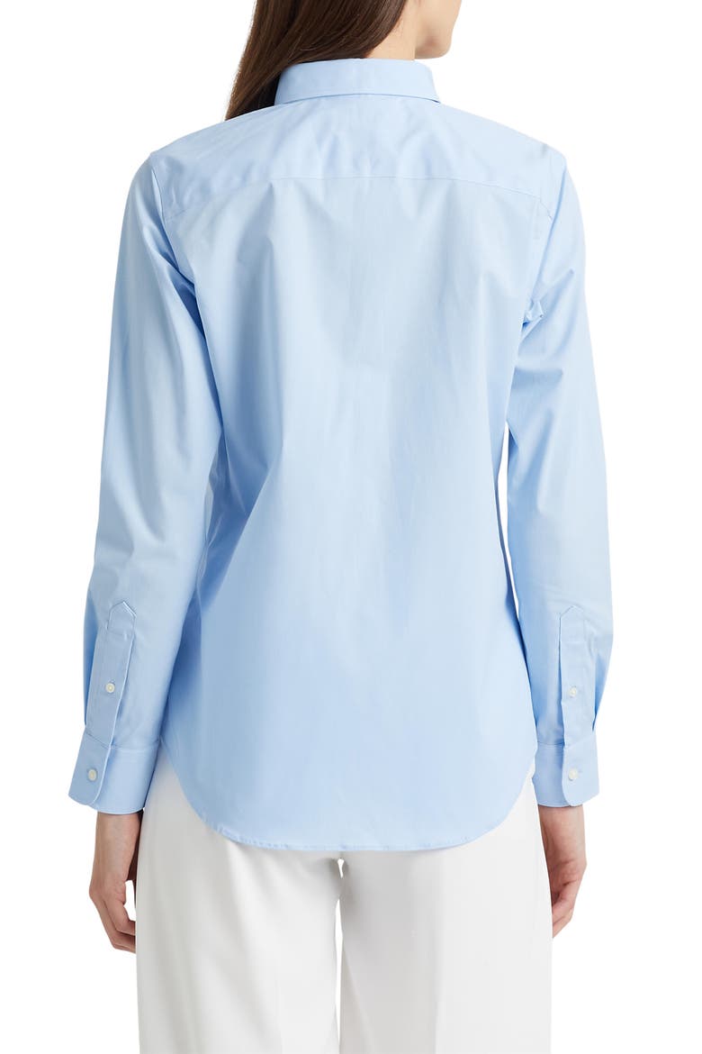 Easy Care Stretch Cotton Shirt, Alternate, color, BLUE
