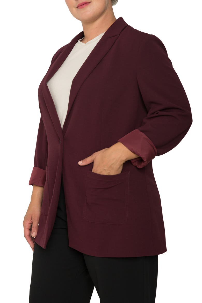 Dorothy Boyfriend Jacket, Alternate, color, BURGUNDY