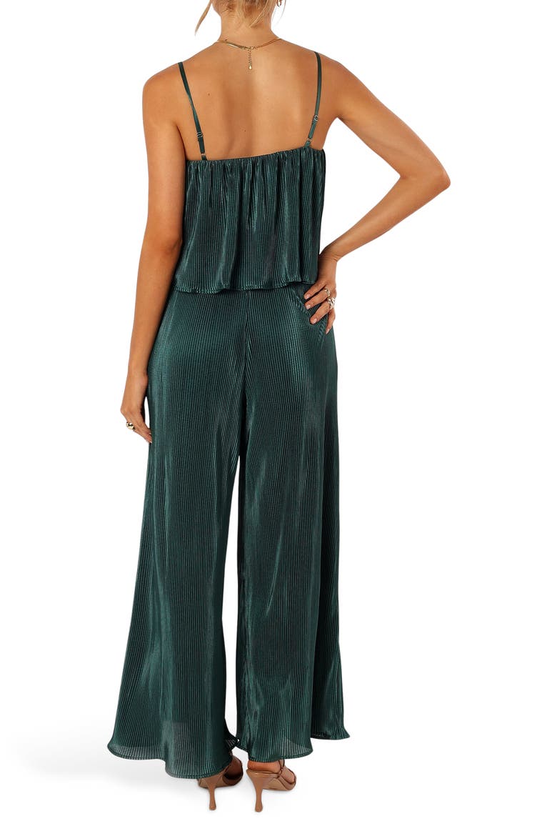 Jillian Plissé Jumpsuit, Alternate, color, EMERALD