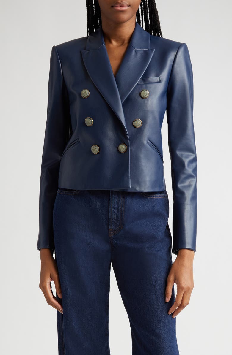 Veronica Beard Nevis Faux Leather Jacket, Main, color, 