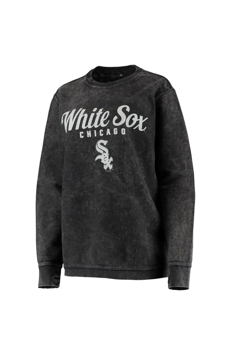 G-III 4HER BY CARL BANKS Women's G-III 4Her by Carl Banks Black Chicago White Sox Comfy Cord Pullover Sweatshirt, Alternate, color, Black