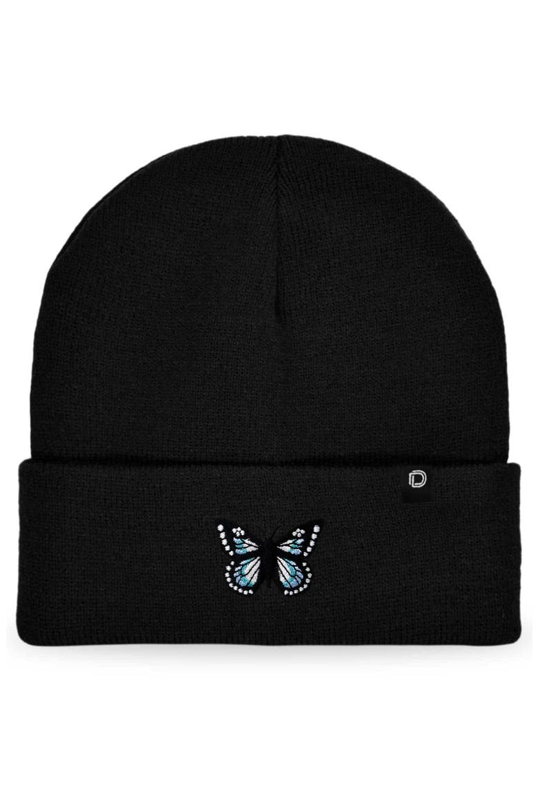 Butterfly Beanie, Main, color, Black