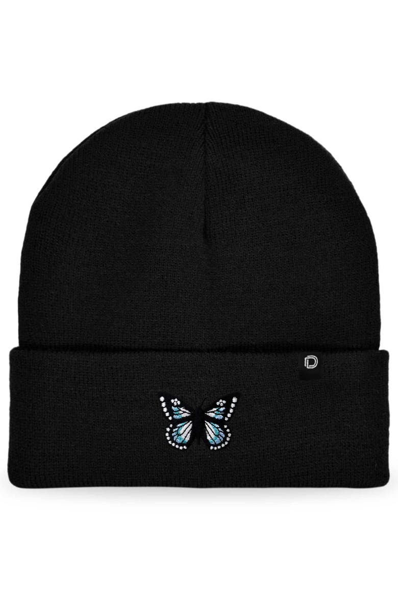 Dalix Butterfly Beanie, Main, color, Black