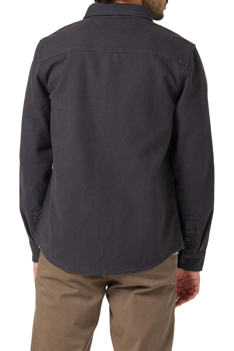 Blanket Cotton Flannel Button-Up Overshirt, Alternate, color, PHANTOM