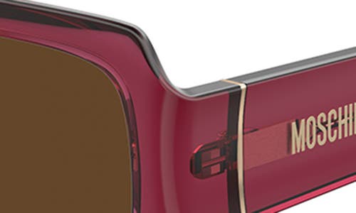 Moschino 53mm Rectangular Sunglasses In Brown