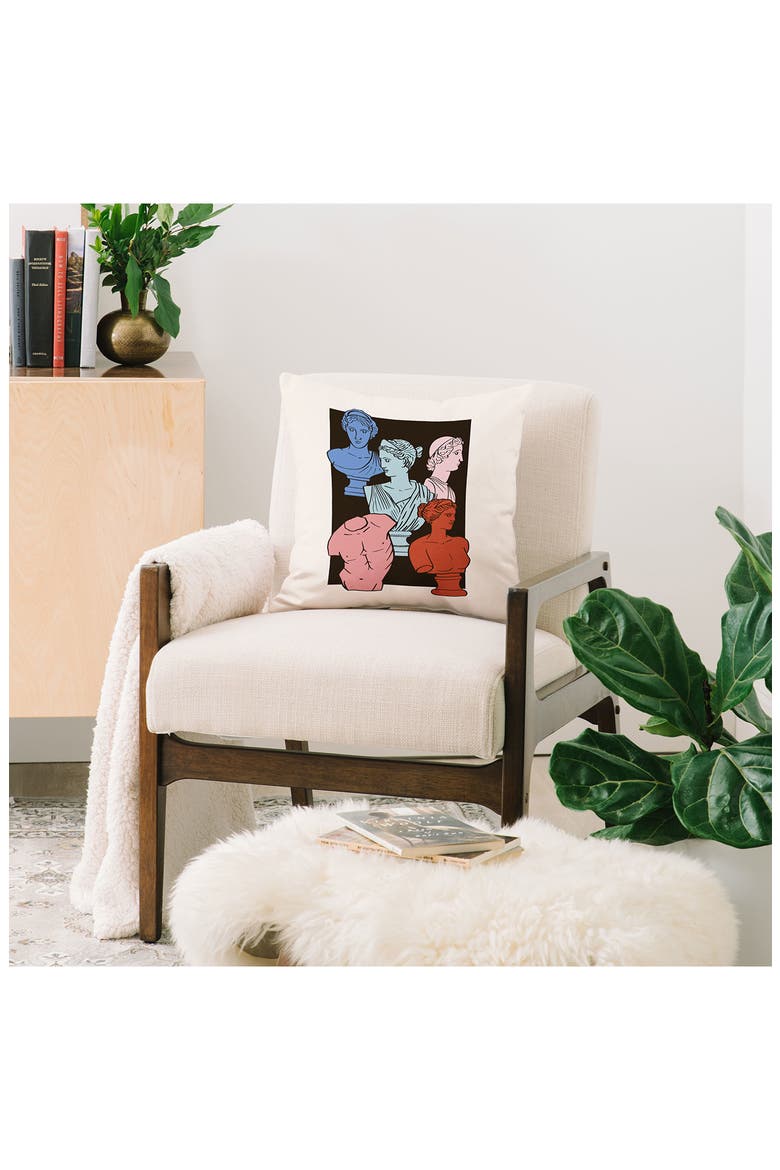 Classic Busts Throw Pillow, Alternate, color, MULTI