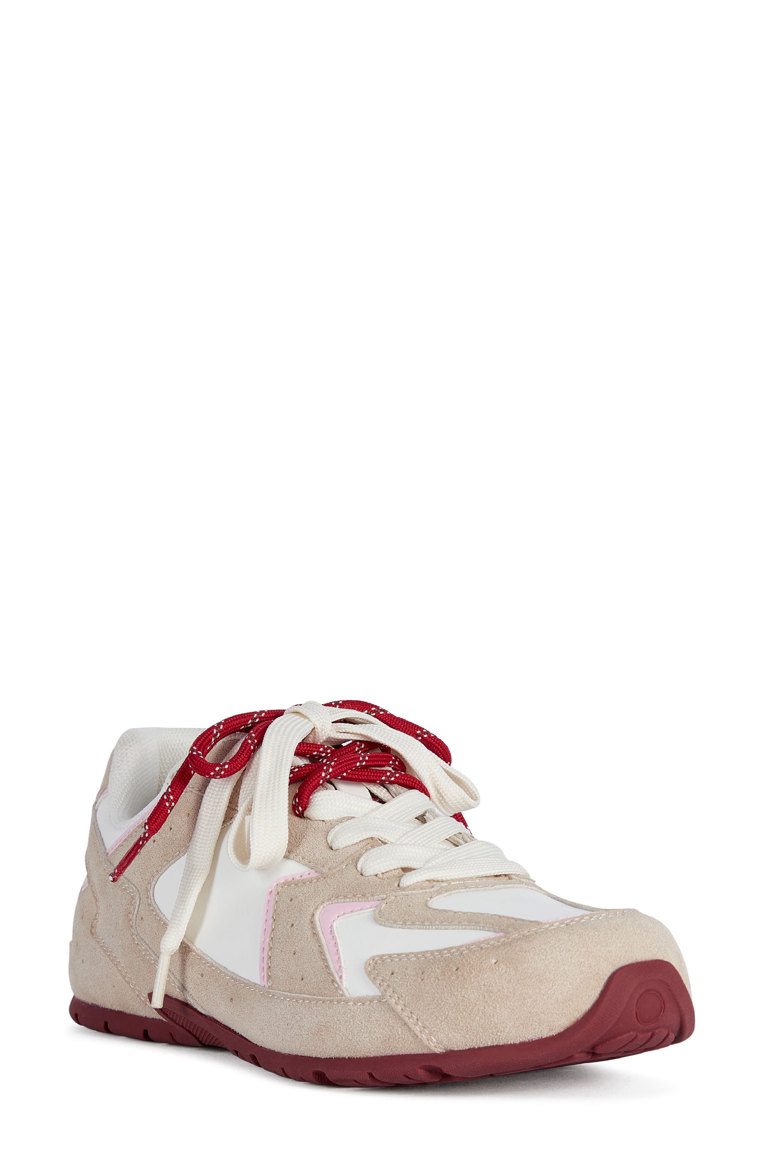 Bestie Faux Leather Sneaker, Main, color, BEIGE MULTI