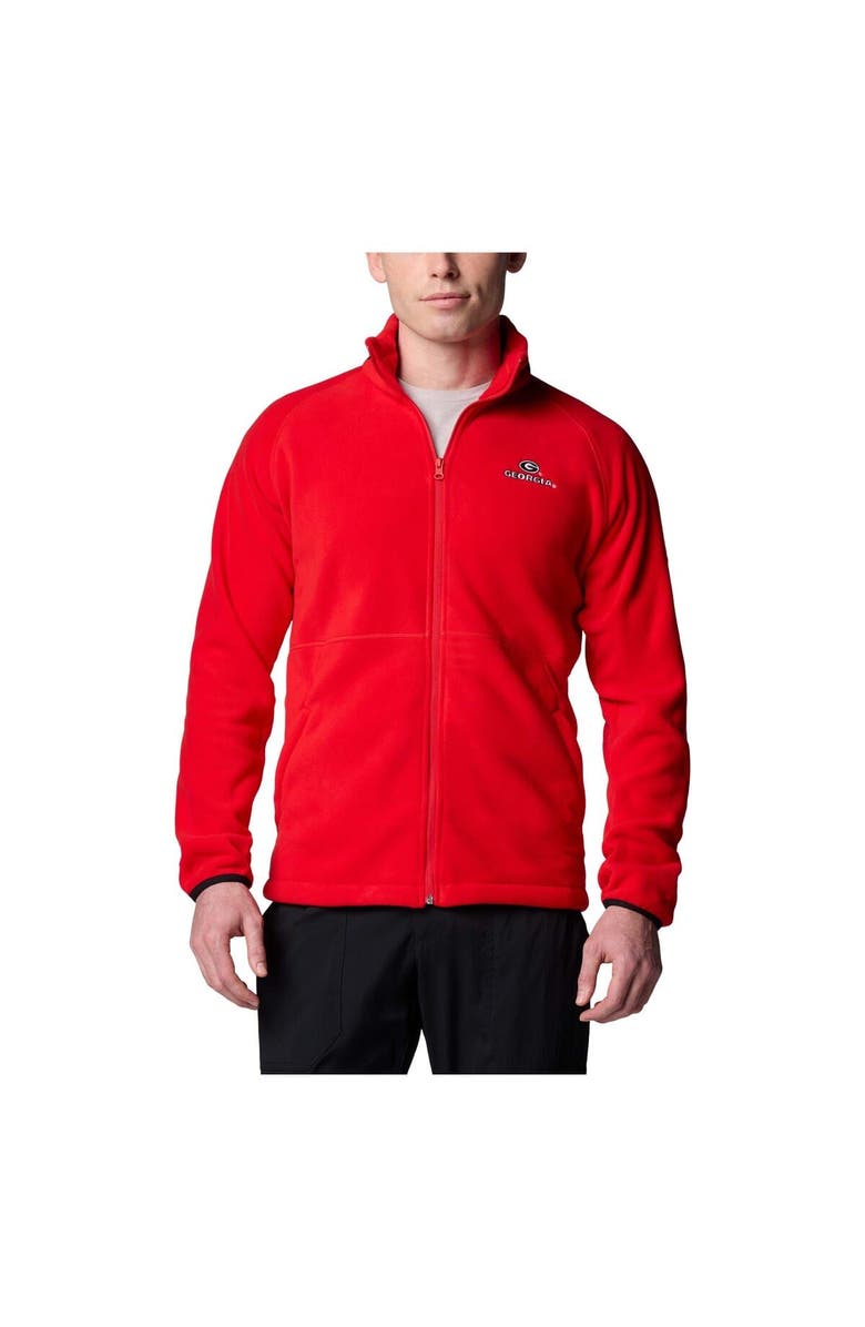 Columbia Men's Columbia  Red Georgia Bulldogs Flanker IV Fleece Raglan Full-Zip Jacket, Main, color, 